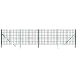 vidaXL Wire Mesh Fence Green 1.6x10 m Galvanised Steel