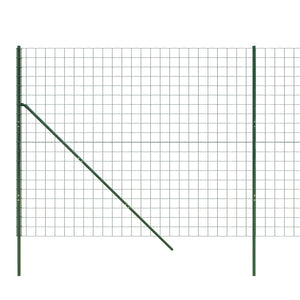 vidaXL Wire Mesh Fence Green 1.6x10 m Galvanised Steel