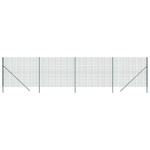 vidaXL Wire Mesh Fence Green 2x10 m Galvanised Steel