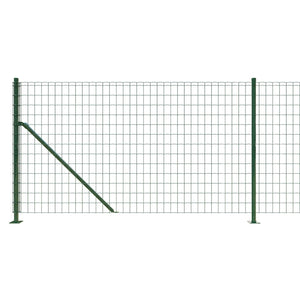 vidaXL Wire Mesh Fence with Flange Green 0.8x25 m