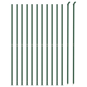 vidaXL Wire Mesh Fence with Flange Green 1.6x25 m