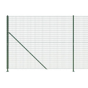 vidaXL Wire Mesh Fence with Flange Green 2.2x25 m