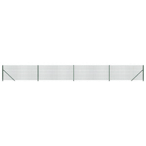 vidaXL Wire Mesh Fence with Flange Green 0.8x10 m