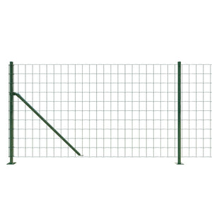 vidaXL Wire Mesh Fence with Flange Green 0.8x10 m