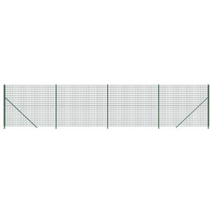 vidaXL Wire Mesh Fence with Flange Green 1.6x10 m