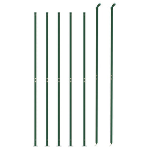 vidaXL Wire Mesh Fence with Flange Green 1.6x10 m