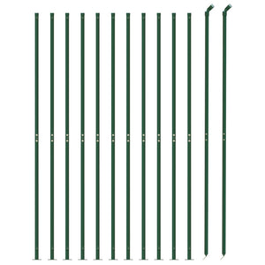 vidaXL Wire Mesh Fence with Flange Green 0.8x25 m