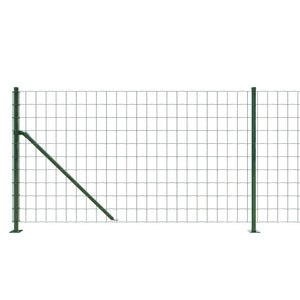 vidaXL Wire Mesh Fence with Flange Green 1x25 m