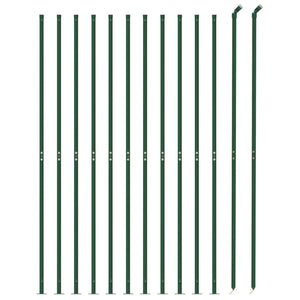 vidaXL Wire Mesh Fence with Flange Green 1.1x25 m