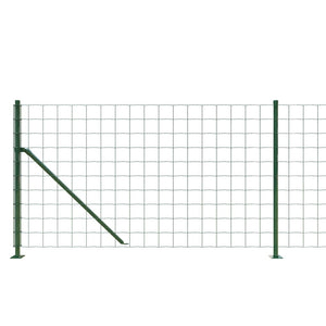 vidaXL Wire Mesh Fence with Flange Green 1.1x25 m