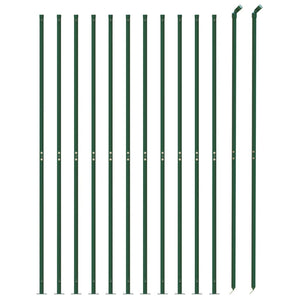 vidaXL Wire Mesh Fence with Flange Green 1.8x25 m