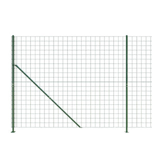 vidaXL Wire Mesh Fence with Flange Green 1.8x25 m