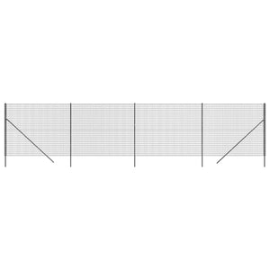 vidaXL Wire Mesh Fence Anthracite 1.6x10 m Galvanised Steel