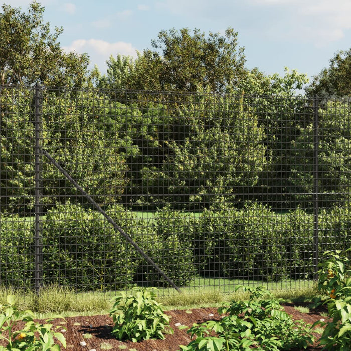 vidaXL Wire Mesh Fence Anthracite 1.6x10 m Galvanised Steel