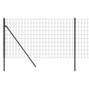 vidaXL Wire Mesh Fence Anthracite 0.8x10 m Galvanised Steel