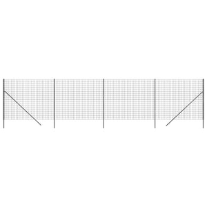 vidaXL Wire Mesh Fence Anthracite 1.6x10 m Galvanised Steel