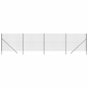 vidaXL Wire Mesh Fence Anthracite 1.8x10 m Galvanised Steel