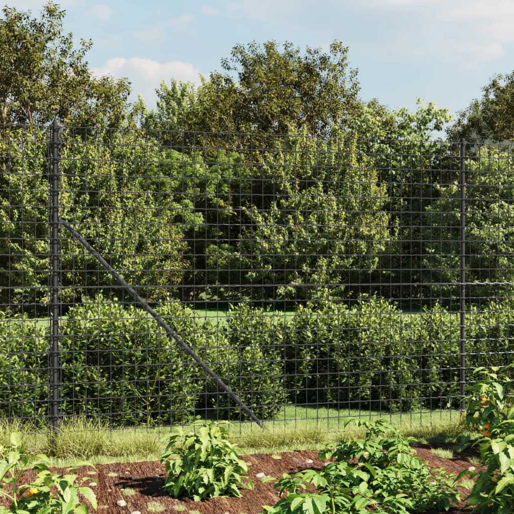 vidaXL Wire Mesh Fence Anthracite 1.8x10 m Galvanised Steel