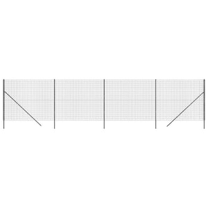 vidaXL Wire Mesh Fence Anthracite 2.2x10 m Galvanised Steel