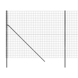 vidaXL Wire Mesh Fence Anthracite 2.2x10 m Galvanised Steel