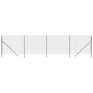 vidaXL Wire Mesh Fence Anthracite 2.2x10 m Galvanised Steel