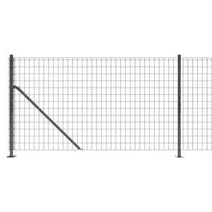 vidaXL Wire Mesh Fence with Flange Anthracite 1.1x10 m