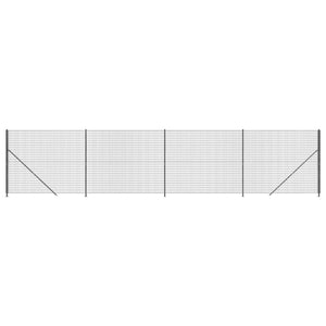 vidaXL Wire Mesh Fence with Flange Anthracite 1.8x10 m