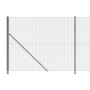 vidaXL Wire Mesh Fence with Flange Anthracite 1.8x10 m