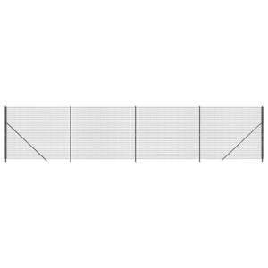 vidaXL Wire Mesh Fence with Flange Anthracite 2.2x10 m