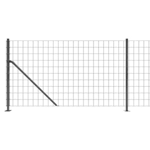 vidaXL Wire Mesh Fence with Flange Anthracite 1x10 m