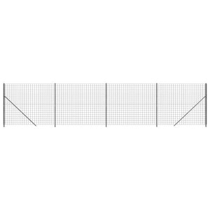 vidaXL Wire Mesh Fence with Flange Anthracite 1.8x10 m