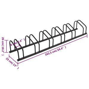 vidaXL Bike Rack for 6 Bikes Black Steel