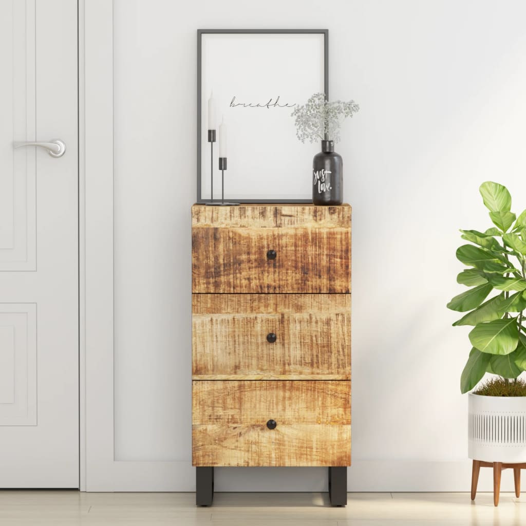 vidaXL Sideboard with 3 Drawers 40x33.5x75 cm Solid Wood Mango