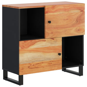 vidaXL Sideboard with 2 Doors 80x33x75 cm Solid Wood Acacia