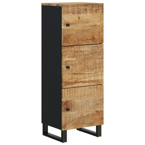 vidaXL Highboard with 3 Doors 40x33x110 cm Solid Wood Mango&Iron