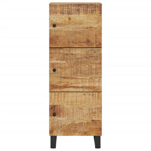 vidaXL Highboard with 3 Doors 40x33x110 cm Solid Wood Mango&Iron