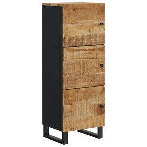 vidaXL Highboard with 3 Doors 40x33x110 cm Solid Wood Mango&Iron