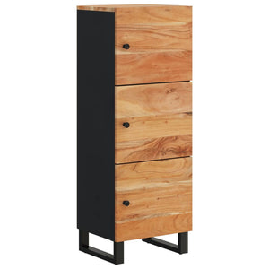 vidaXL Highboard with 3 Doors 40x33x110 cm Solid Wood Acacia&Iron