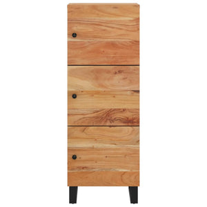 vidaXL Highboard with 3 Doors 40x33x110 cm Solid Wood Acacia&Iron