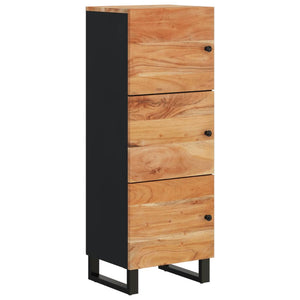 vidaXL Highboard with 3 Doors 40x33x110 cm Solid Wood Acacia&Iron