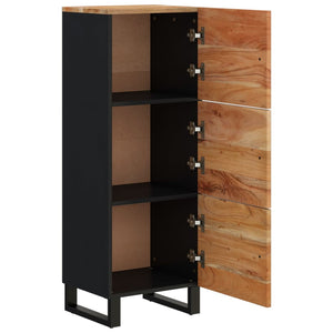 vidaXL Highboard with 3 Doors 40x33x110 cm Solid Wood Acacia&Iron