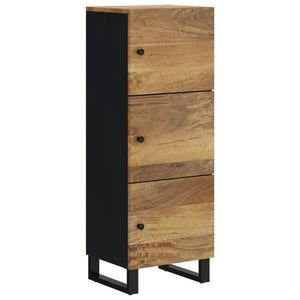 vidaXL Highboard with 3 Doors 40x33x110 cm Solid Wood Mango&Iron