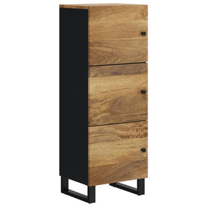 vidaXL Highboard with 3 Doors 40x33x110 cm Solid Wood Mango&Iron