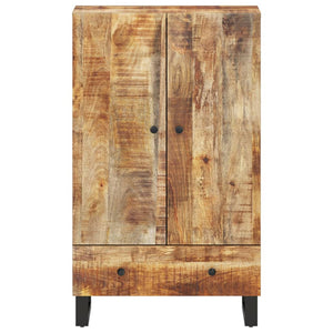 vidaXL Highboard with Drawer 60x33x100 cm Solid Wood Mango&Iron