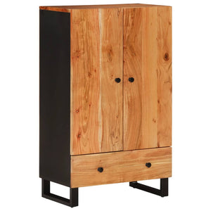 vidaXL Highboard with Drawer 60x33x100 cm Solid Wood Acacia&Iron