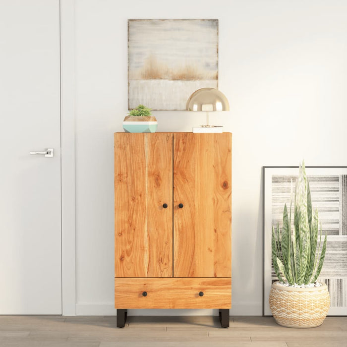 vidaXL Highboard with Drawer 60x33x100 cm Solid Wood Acacia&Iron