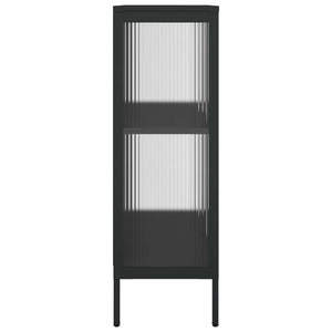 vidaXL Sideboard Black 75x35x105 cm Glass and Steel