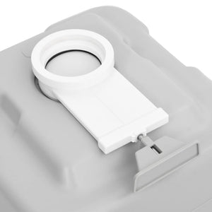 vidaXL Portable Camping Toilet Grey and White 20+10 L HDPE