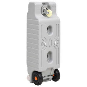 vidaXL Wheeled Water Tank for Camping 75 L Grey