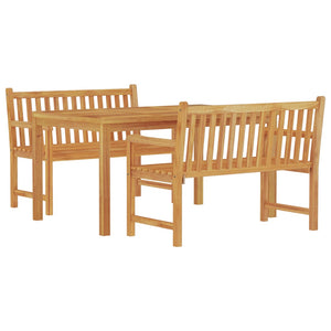 vidaXL 3 Piece Garden Dining Set Solid Wood Teak